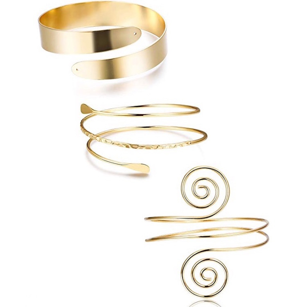 3PCS  Cuff Armlet Bracelet/Gold & Silver Avail.